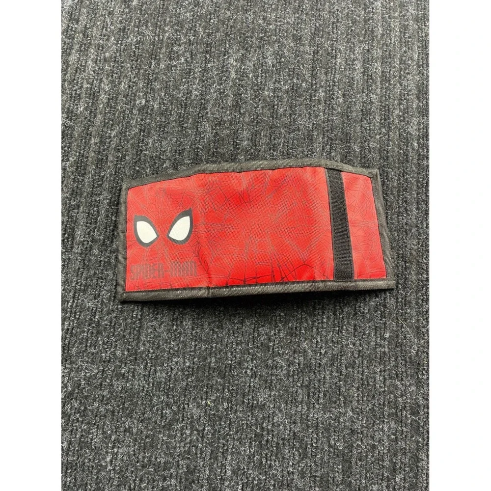 Marvel Spider-Man Trifold Wallet Red Canvas Hook and Loop & Batman Mad Catz Case